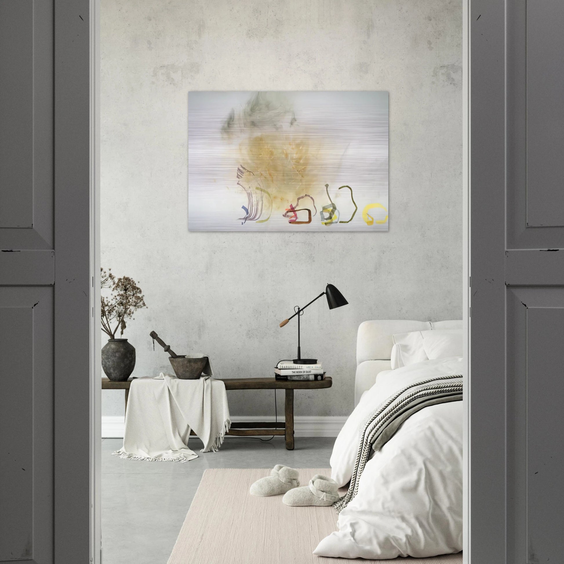 River Rocks and Smoke, #1, 41190 - 1990 - John Cage Brushed Aluminum Print - 70x100 cm / 28x40 inches | John Cage Aluminum Print | John Cage Prints