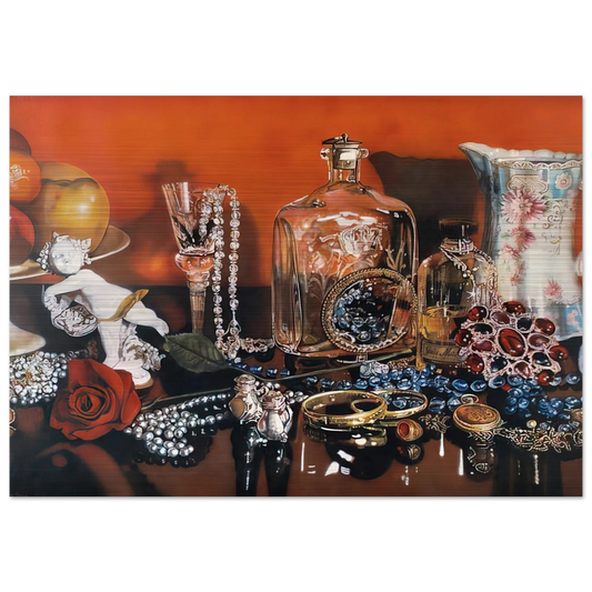 JOLIE MADAME 1973 - Audrey Flack Brushed Aluminum Print - 70x100 cm / 28x40 inches | Audrey Flack Aluminum Print | Audrey Flack Prints