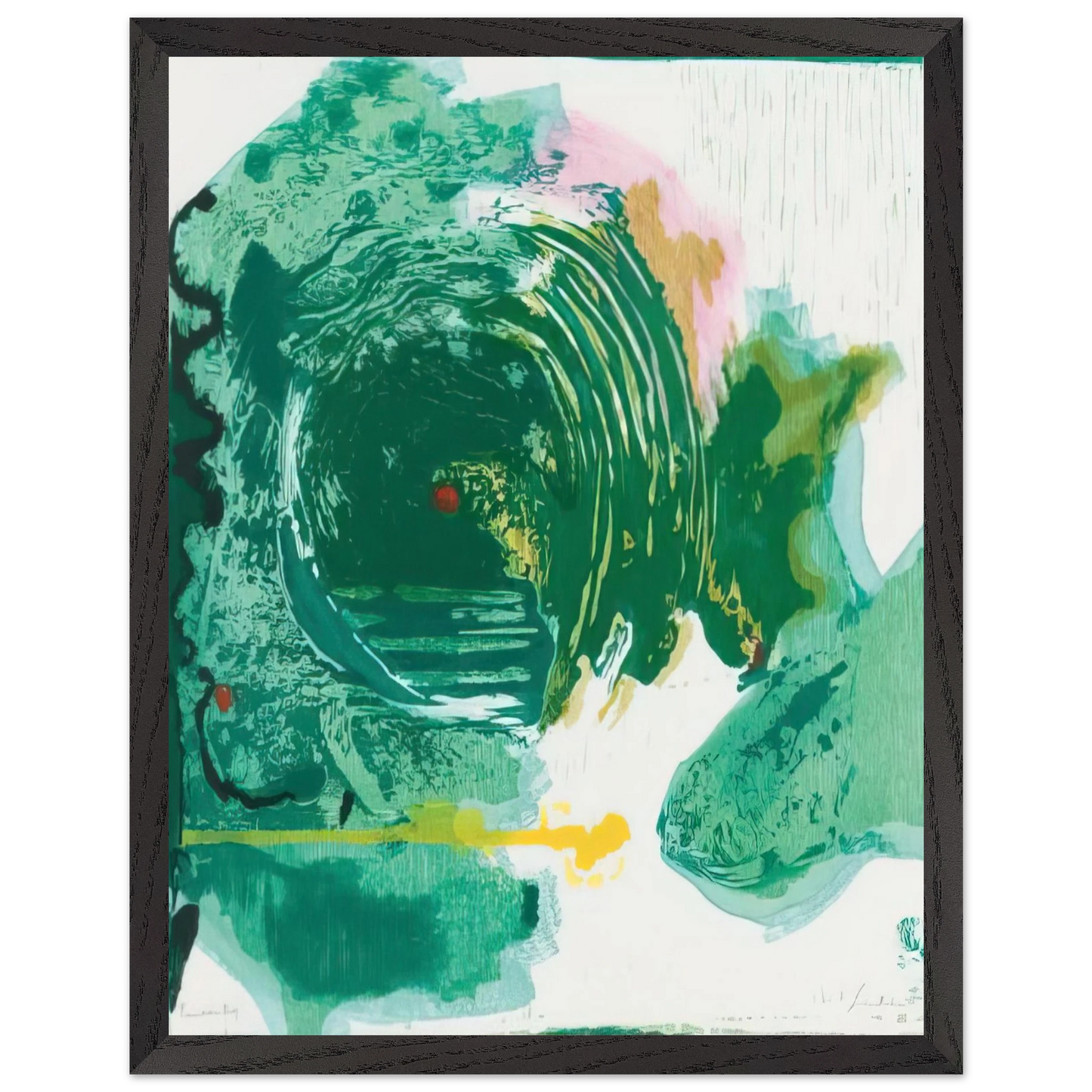 Helen Frankenthaler - Radius - 1993 Wall art - A2 (42 x 59.4  cm) - Premium Wooden Framed Poster With Fine Art Paper-canvas - Black frame