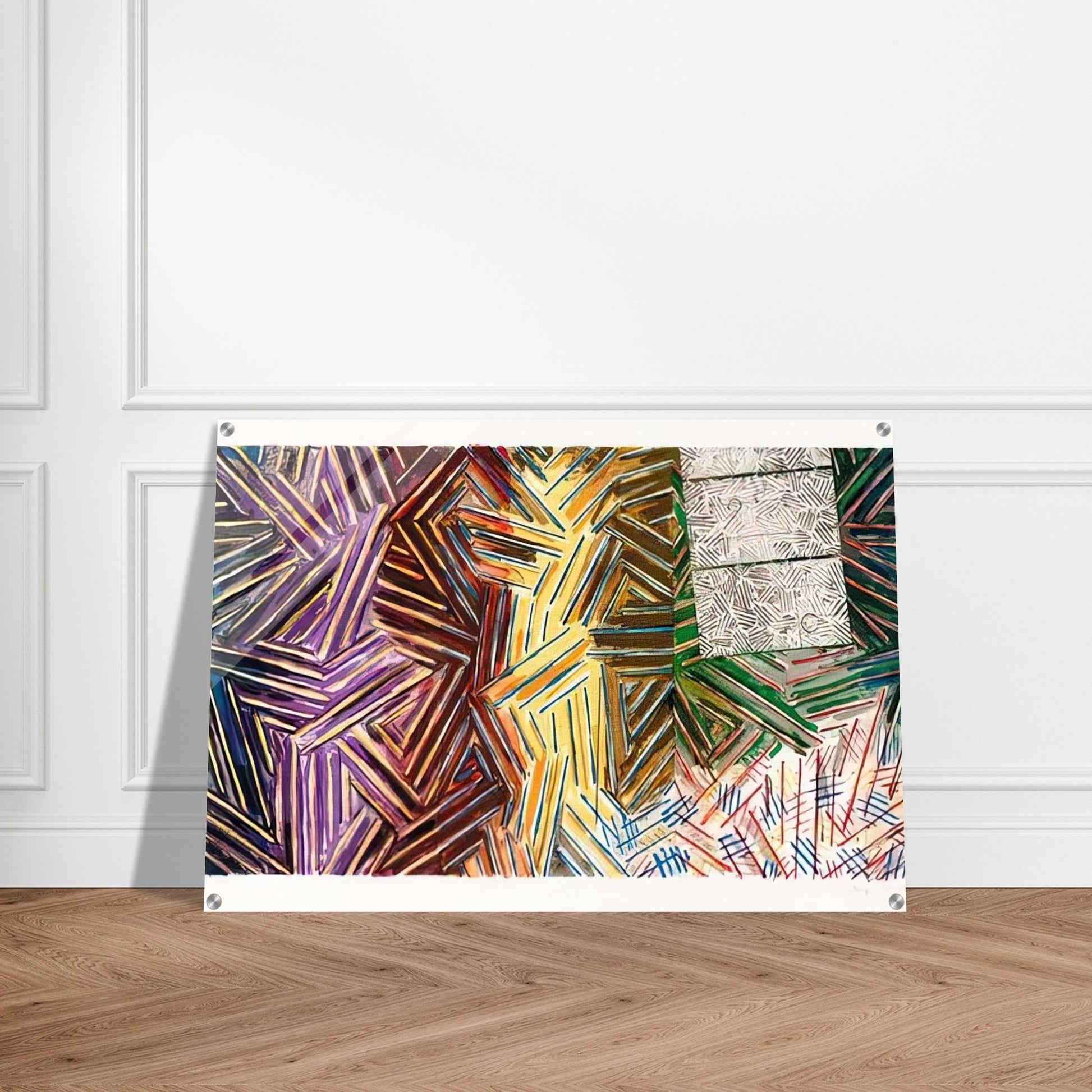 BETWEEN THE CLOCK AND THE BED 1989 0 - Jasper Johns Acrylic Print - 70x100 cm / 28x40″ inches