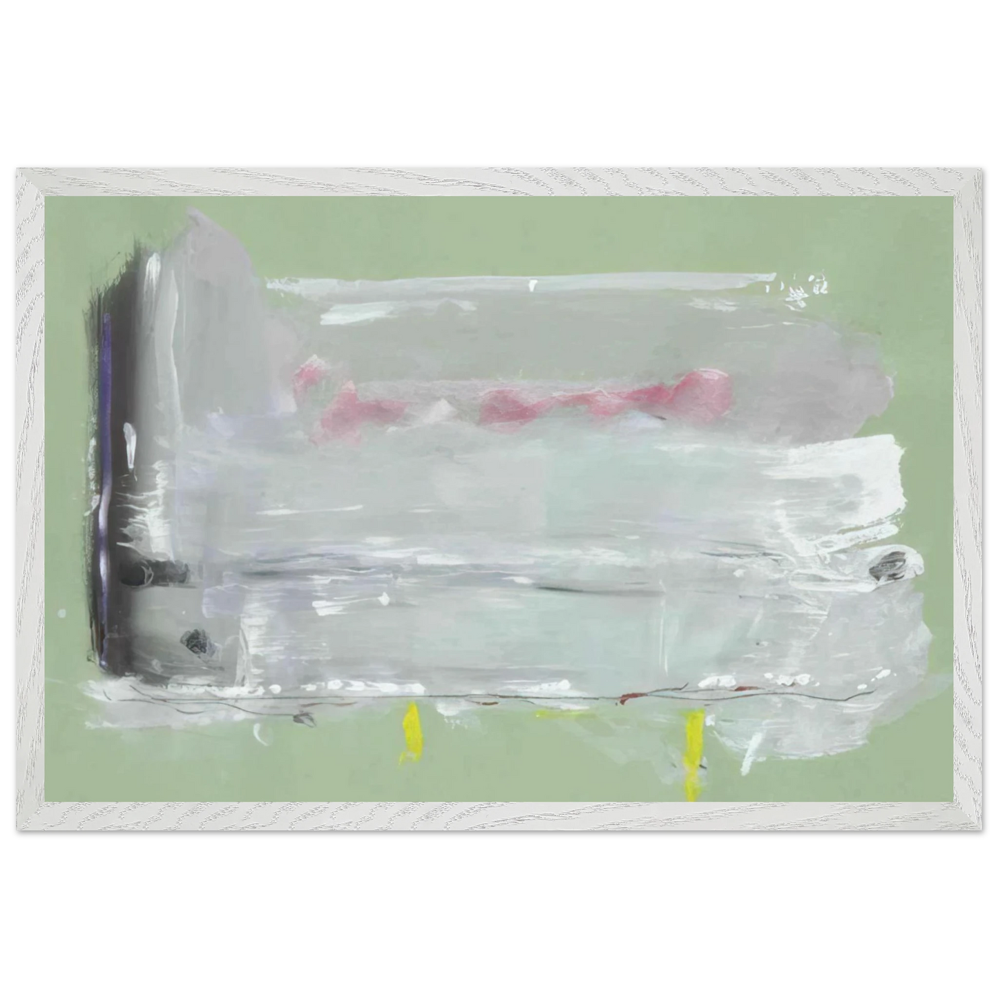 Helen Frankenthaler - Untitled - 1984 Wall art - A1 (59.4 x 84.1  cm) - Premium Wooden Framed Poster With Fine Art Paper-canvas - White frame