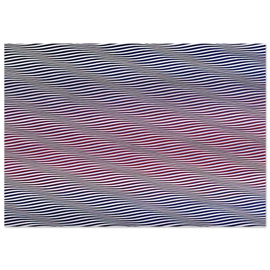 CATARACT 3 1967 - Bridget Riley Brushed Aluminum Print - 70x100 cm / 28x40 inches | Bridget Riley Aluminum Print | Bridget Riley Prints