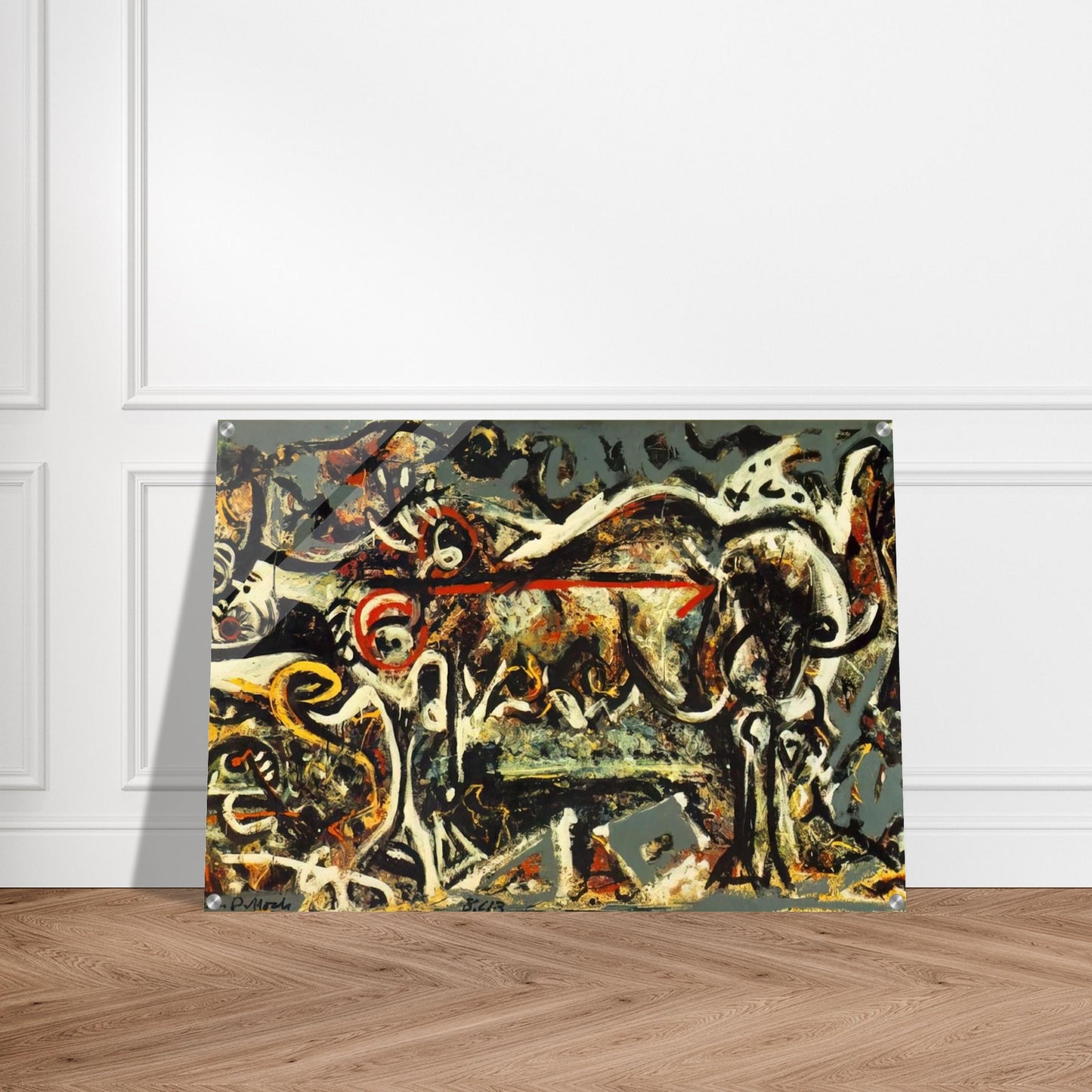 THE SHE WOLF - Jackson Pollock Acrylic Print - 70x100 cm / 28x40″ inches
