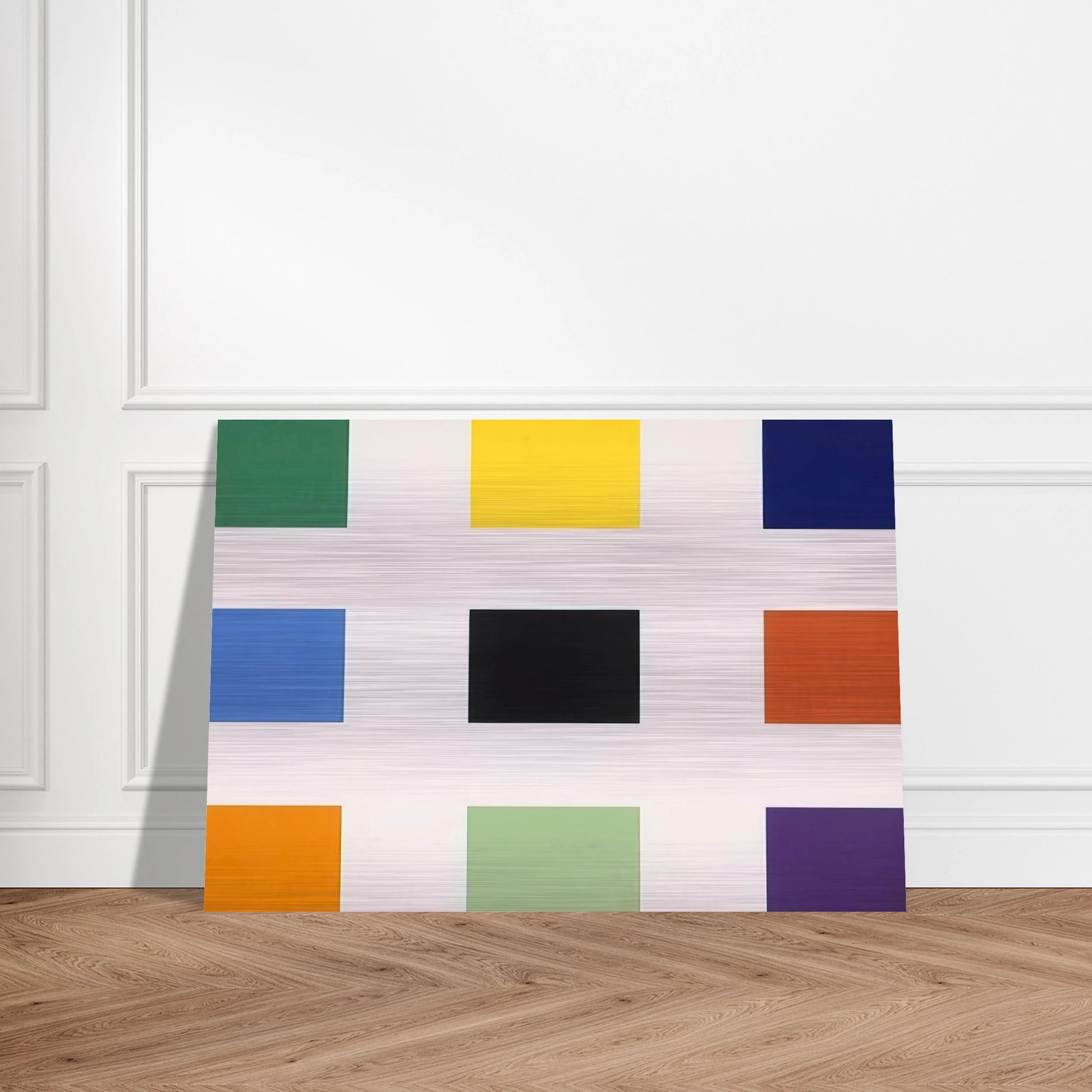 Nine Squares - Ellsworth Kelly Brushed Aluminum Print - 70x100 cm / 28x40 inches | Ellsworth Kelly Aluminum Print | Ellsworth Kelly Prints