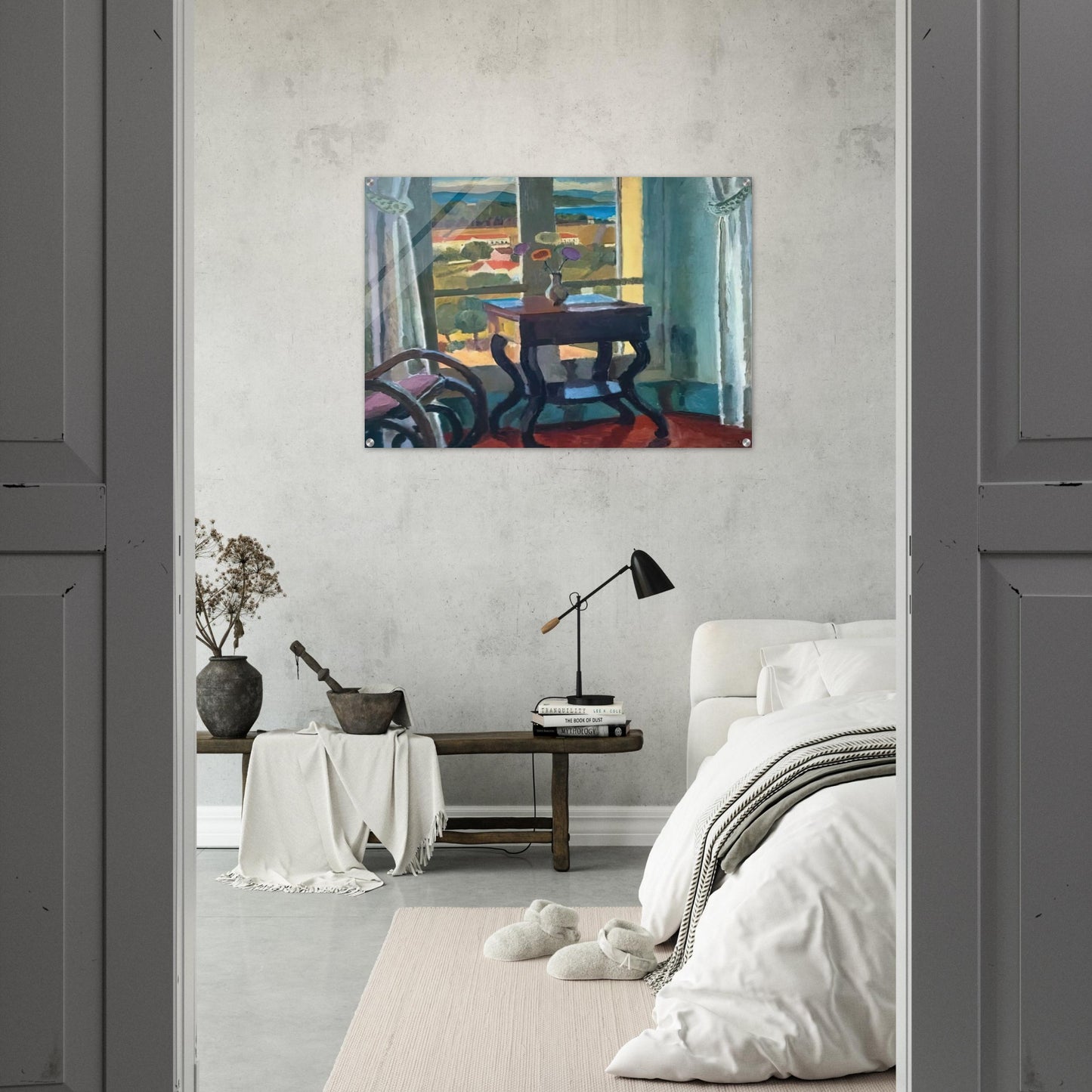 INTERIOR WITH A TABLE 1921 - Vanessa Bell Acrylic Print - 70x100 cm / 28x40″ inches