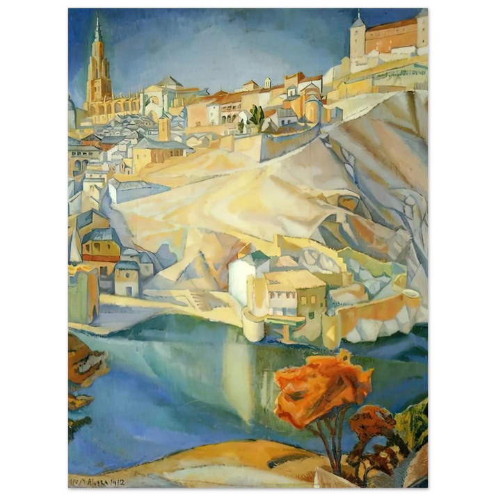 Diego Rivera - VIEW OF TOLEDO 1912  75x100 cm / 30x40inches Fine Art Poster
