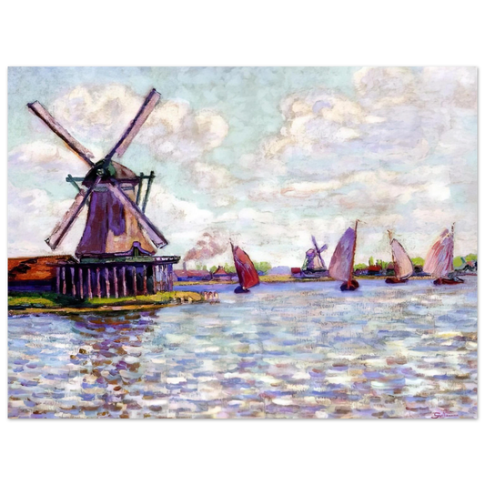 Armand Guillaumin - Moulins en Hollandee - 1904  75x100 cm / 30x40inches Fine Art Poster
