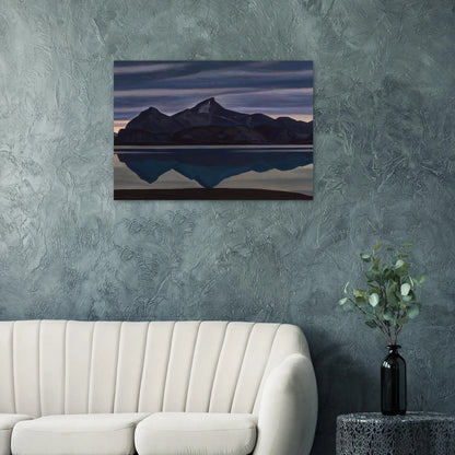 Mirrored Mountain, South Greenland - Rockwell Kent Brushed Aluminum Print - 70x100 cm / 28x40 inches | Rockwell Kent Aluminum Print | Rockwell Kent Prints
