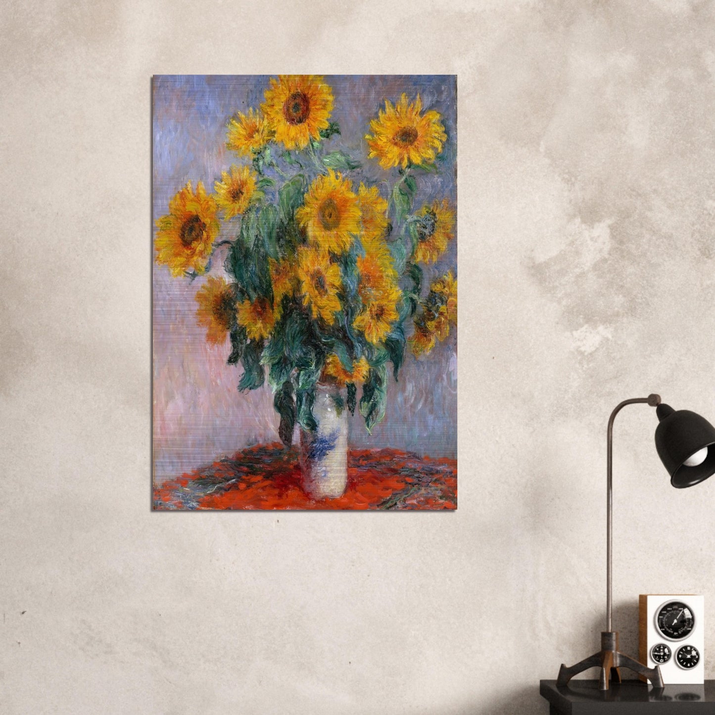 Bouquet of Sunflowers - claude monet Brushed Aluminum Print - 70x100 cm / 28x40 inches | claude monet Aluminum Print | claude monet Prints