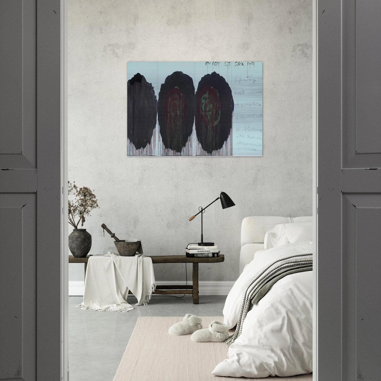 The Rose  V  - Cy Twombly Brushed Aluminum Print - 70x100 cm / 28x40 inches | Cy Twombly Aluminum Print | Cy Twombly Prints