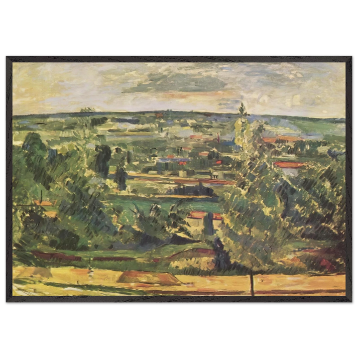 Landscape of the Jas de Bouffan - Paul Cezanne 70x100 cm / 28x40 inches Framed Art Print – Black Wooden Frame