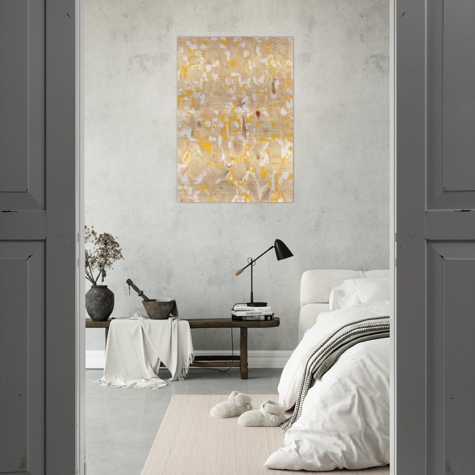 Hieroglyphs No. 12 - Lee Krasner Brushed Aluminum Print - 70x100 cm / 28x40 inches | Lee Krasner Aluminum Print | Lee Krasner Prints