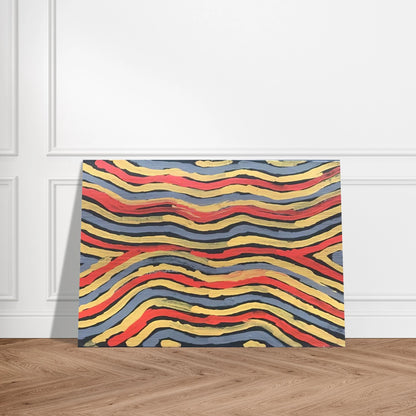 Worm Dreaming - 1997 - Clifford Possum Tjapaltjarri Brushed Aluminum Print - 70x100 cm / 28x40 inches | Clifford Possum Tjapaltjarri Aluminum Print | Clifford Possum Tjapaltjarri Prints