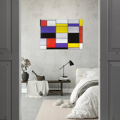 Composition A - Piet Mondrian Brushed Aluminum Print - 70x100 cm / 28x40 inches | Piet Mondrian Aluminum Print | Piet Mondrian Prints