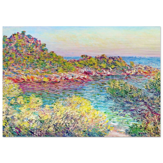 Landscape near Montecarlo - claude monet Brushed Aluminum Print - 70x100 cm / 28x40 inches | claude monet Aluminum Print | claude monet Prints