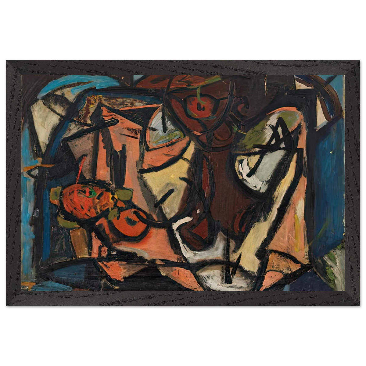Helen Frankenthaler - Still Life, 1948- Wall Art - 30x40 cm / 12x16 inches - Premium Wooden Framed Poster With Fine Art Paper-canvas - Black frame