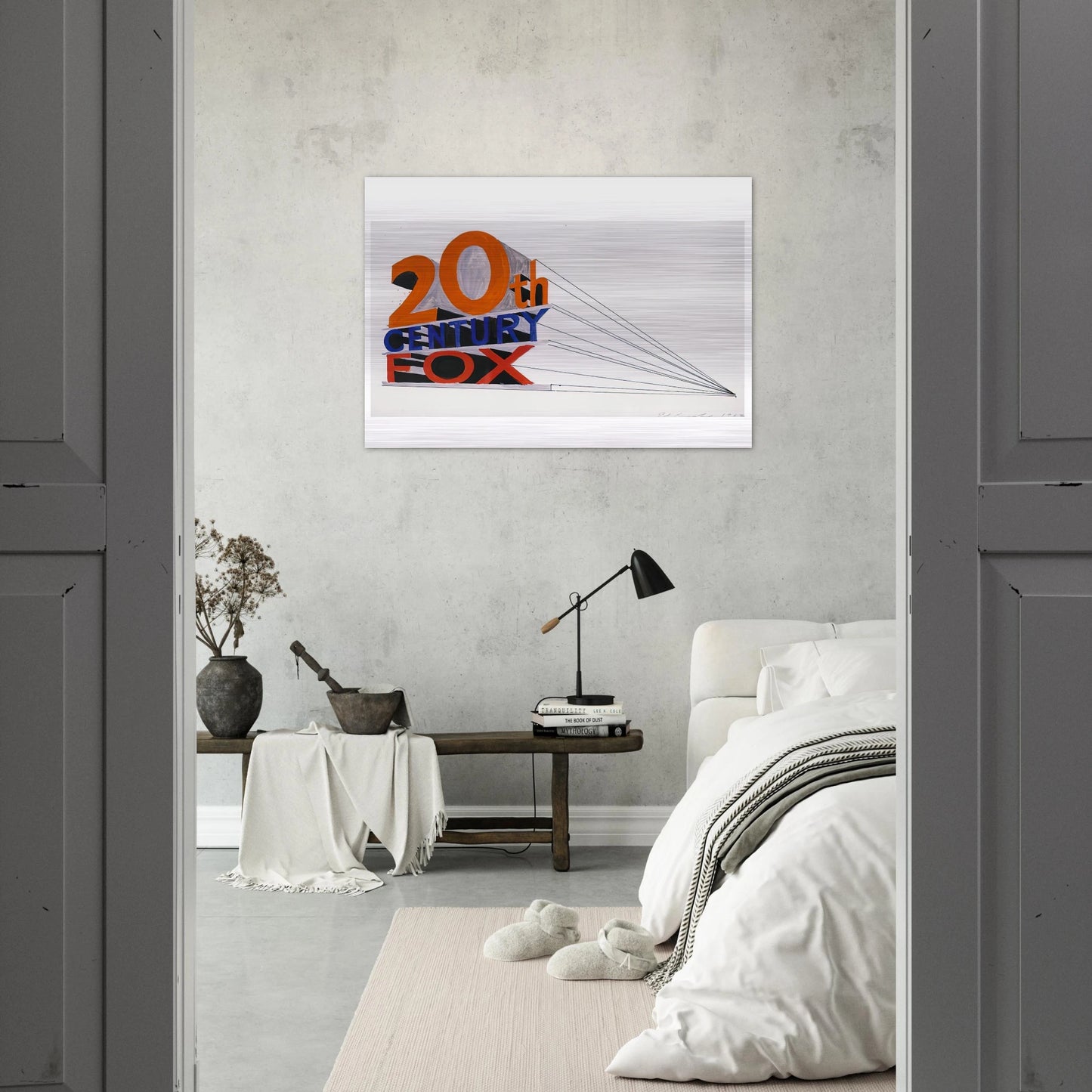 TRADEMARK 4 1962 - Edward Ruscha Brushed Aluminum Print - 70x100 cm / 28x40 inches | Edward Ruscha Aluminum Print | Edward Ruscha Prints