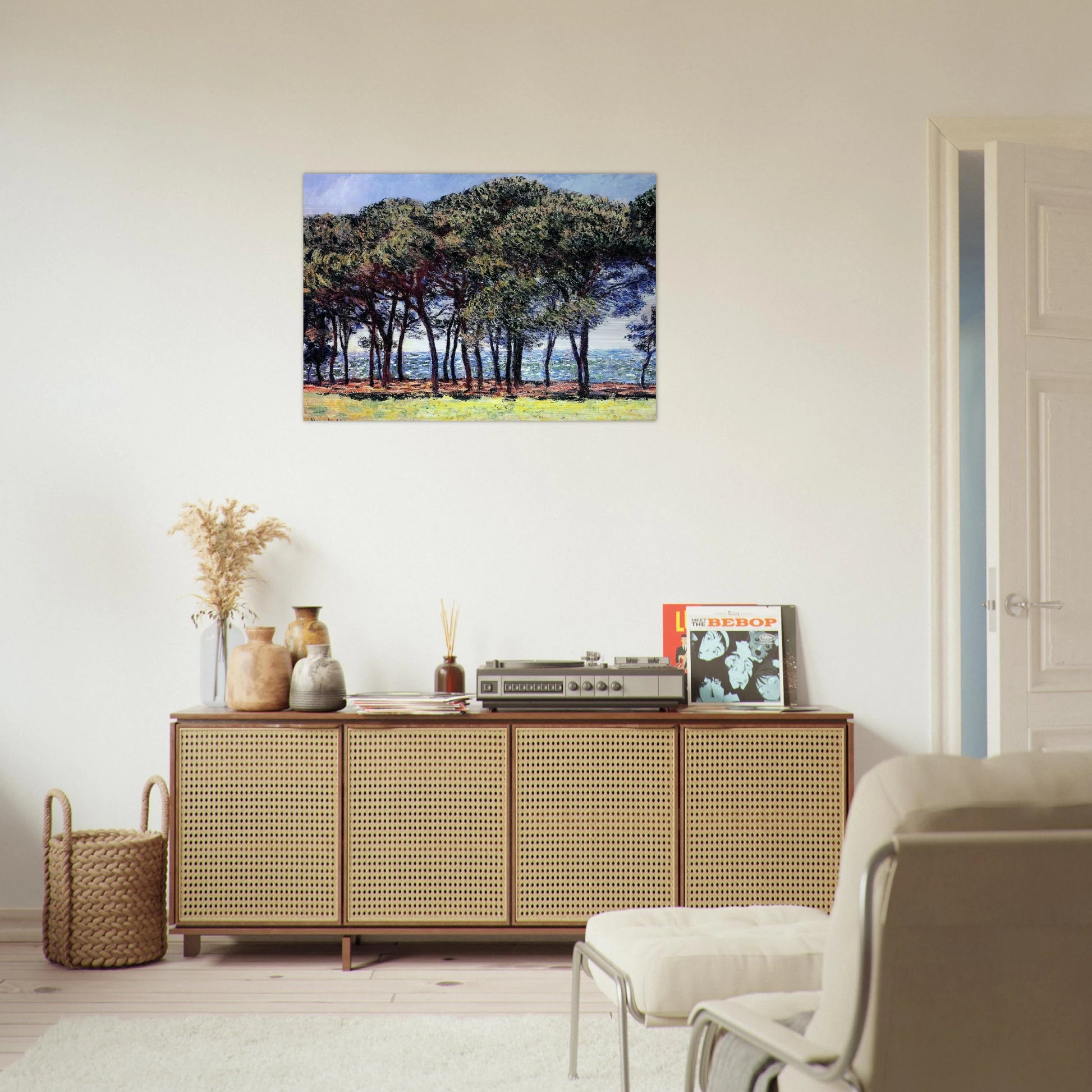 Pine Trees, Cap d'Antibes - claude monet Brushed Aluminum Print - 70x100 cm / 28x40 inches | claude monet Aluminum Print | claude monet Prints