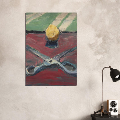 Scissors and Lemon, II - Richard Diebenkorn Brushed Aluminum Print - 70x100 cm / 28x40 inches | Richard Diebenkorn Aluminum Print | Richard Diebenkorn Prints