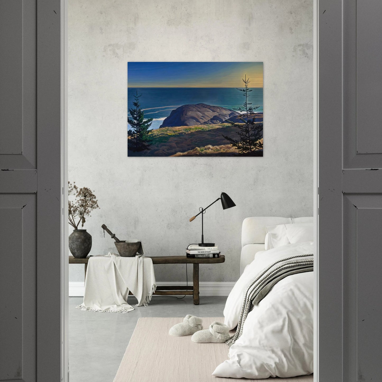 Young Spruces, Maine Coast - Rockwell Kent Brushed Aluminum Print - 70x100 cm / 28x40 inches | Rockwell Kent Aluminum Print | Rockwell Kent Prints