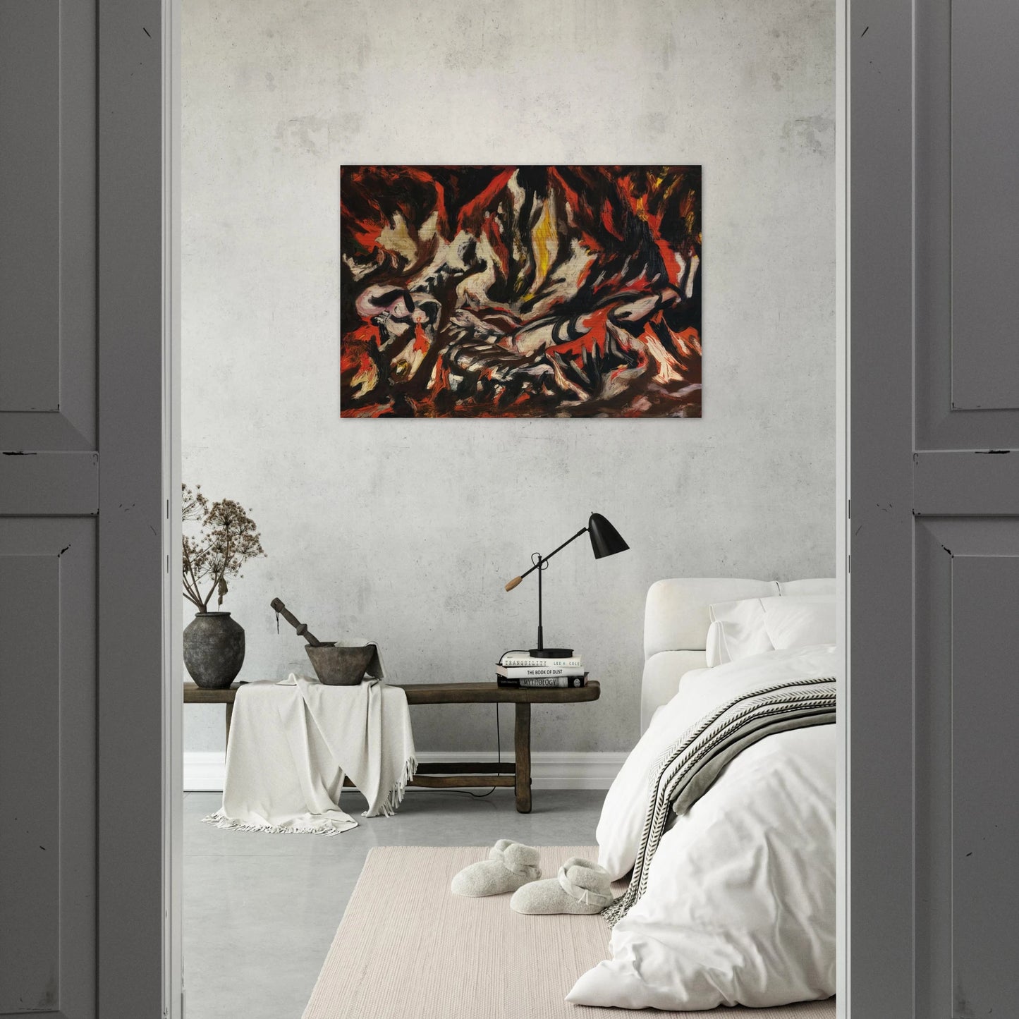 THE FLAME 1938 - Jackson Pollock Brushed Aluminum Print - 70x100 cm / 28x40 inches | Jackson Pollock Aluminum Print | Jackson Pollock Prints
