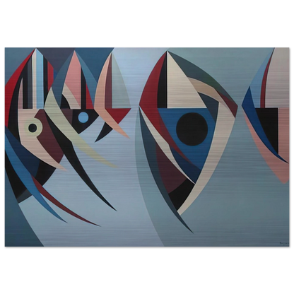 Untitled - 1956 - Karl Benjamin Brushed Aluminum Print - 70x100 cm / 28x40 inches | Karl Benjamin Aluminum Print | Karl Benjamin Prints