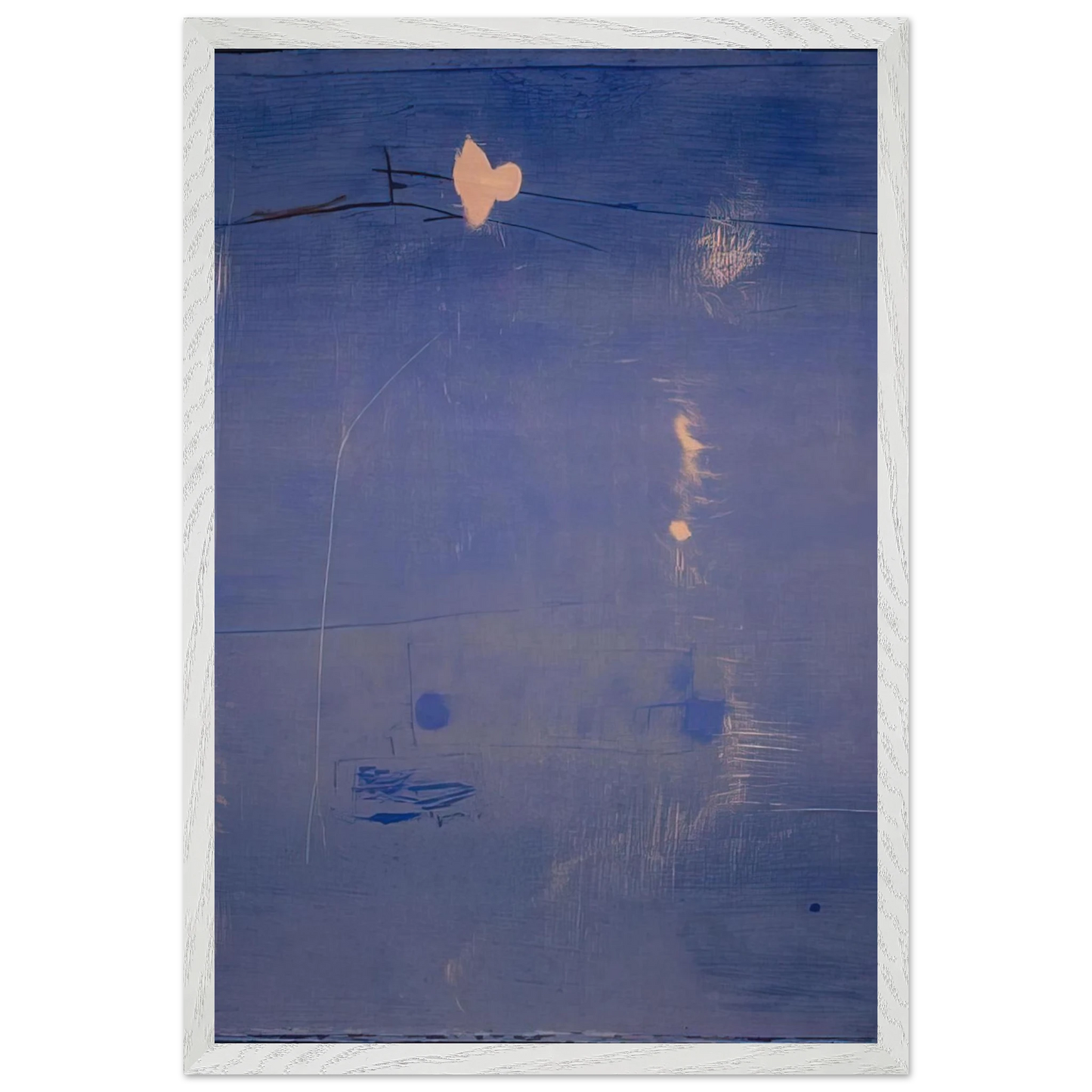 Helen Frankenthaler - Cameo - 1980 Wall art - 21x29.7 cm / 8x12" - Premium Wooden Framed Poster With Fine Art Paper-canvas - Black frame
