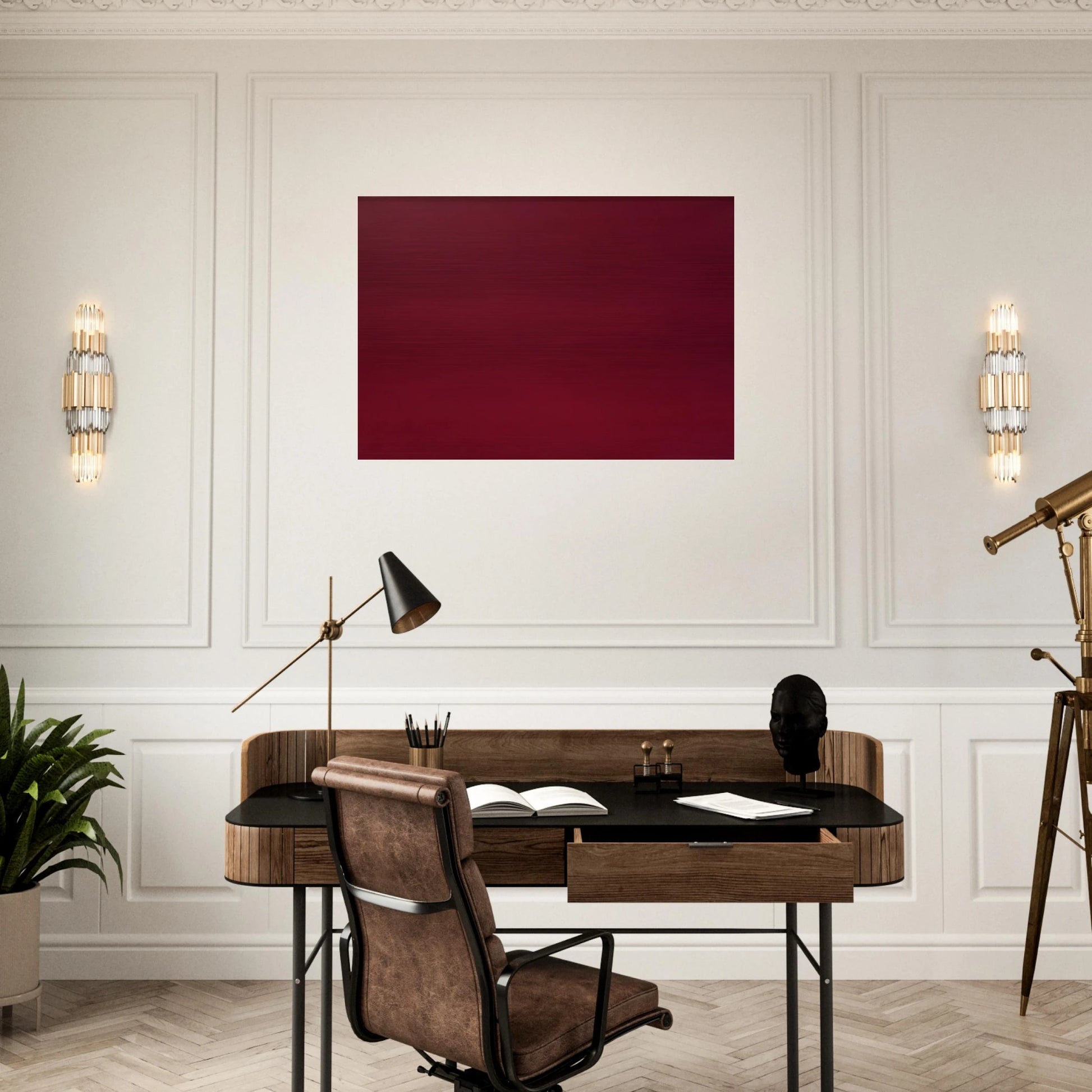 Microchromie 71, ZL Fushia - Fernand Leduc Brushed Aluminum Print - 70x100 cm / 28x40 inches | Fernand Leduc Aluminum Print | Fernand Leduc Prints