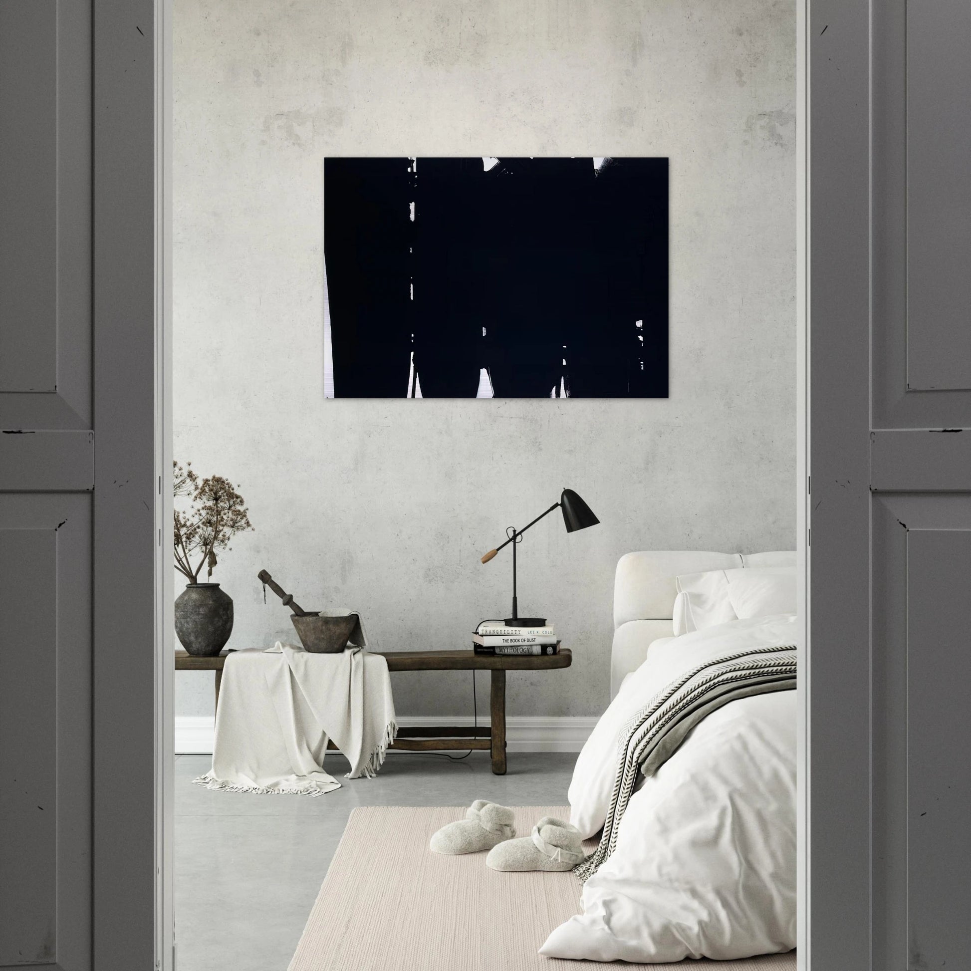 Peinture 220 x 366 cm, 14 mai 1968 - 1968 - Pierre Soulages Brushed Aluminum Print - 70x100 cm / 28x40 inches | Pierre Soulages Aluminum Print | Pierre Soulages Prints
