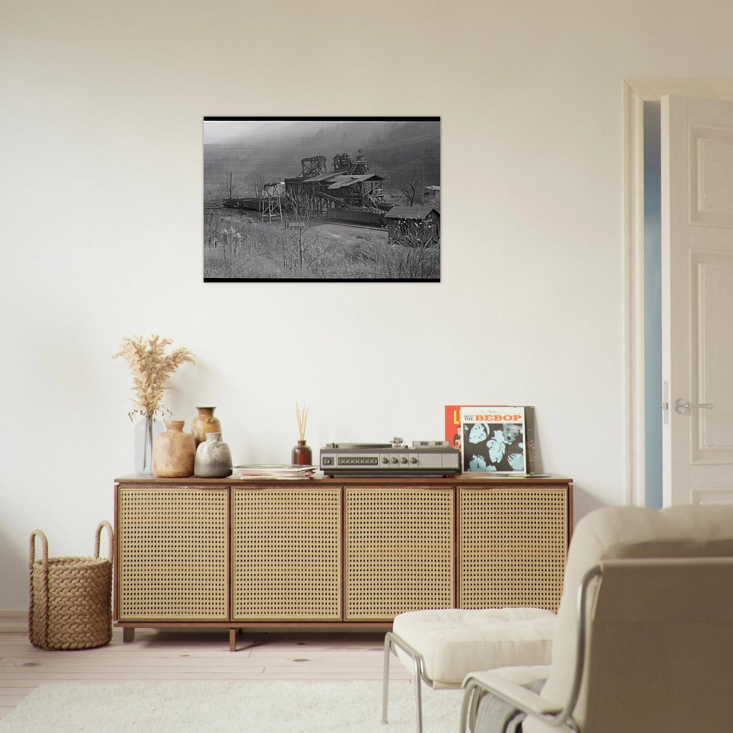 LOADING RECENTLY MINED COAL IN JENKINS 1935 - Ben Shahn Brushed Aluminum Print - 70x100 cm / 28x40 inches | Ben Shahn Aluminum Print | Ben Shahn Prints