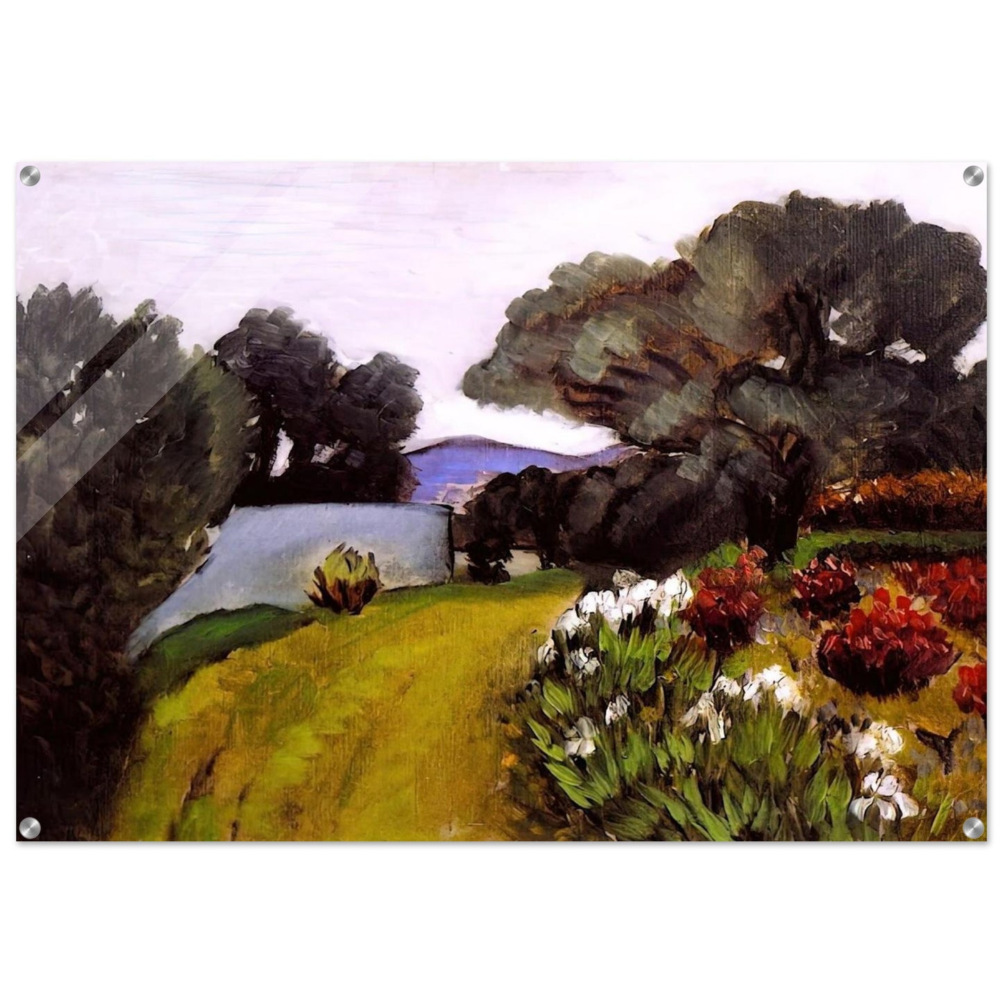 IN THE NICE COUNTRYSIDE GARDEN OF IRISES 1919 - Henri Matisse Acrylic Print - 70x100 cm / 28x40″ inches