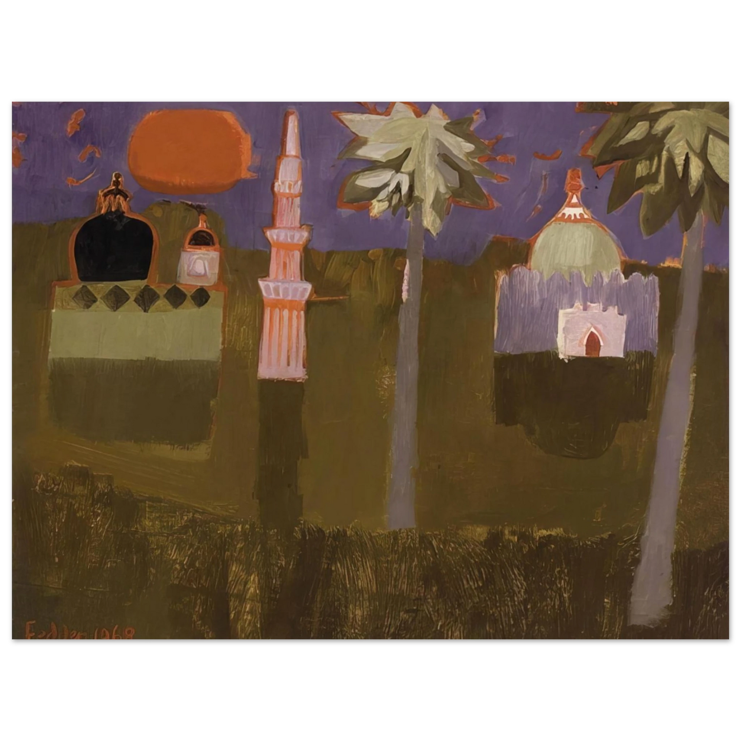 Mary Fedden - Minorets - 1968  75x100 cm / 30x40inches Fine Art Poster