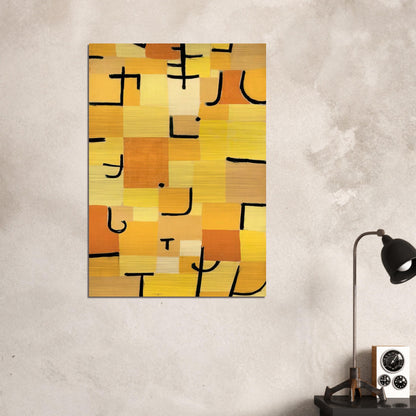 CHARACTERS IN YELLOW 1937 - Paul Klee Brushed Aluminum Print - 70x100 cm / 28x40 inches | Paul Klee Aluminum Print | Paul Klee Prints