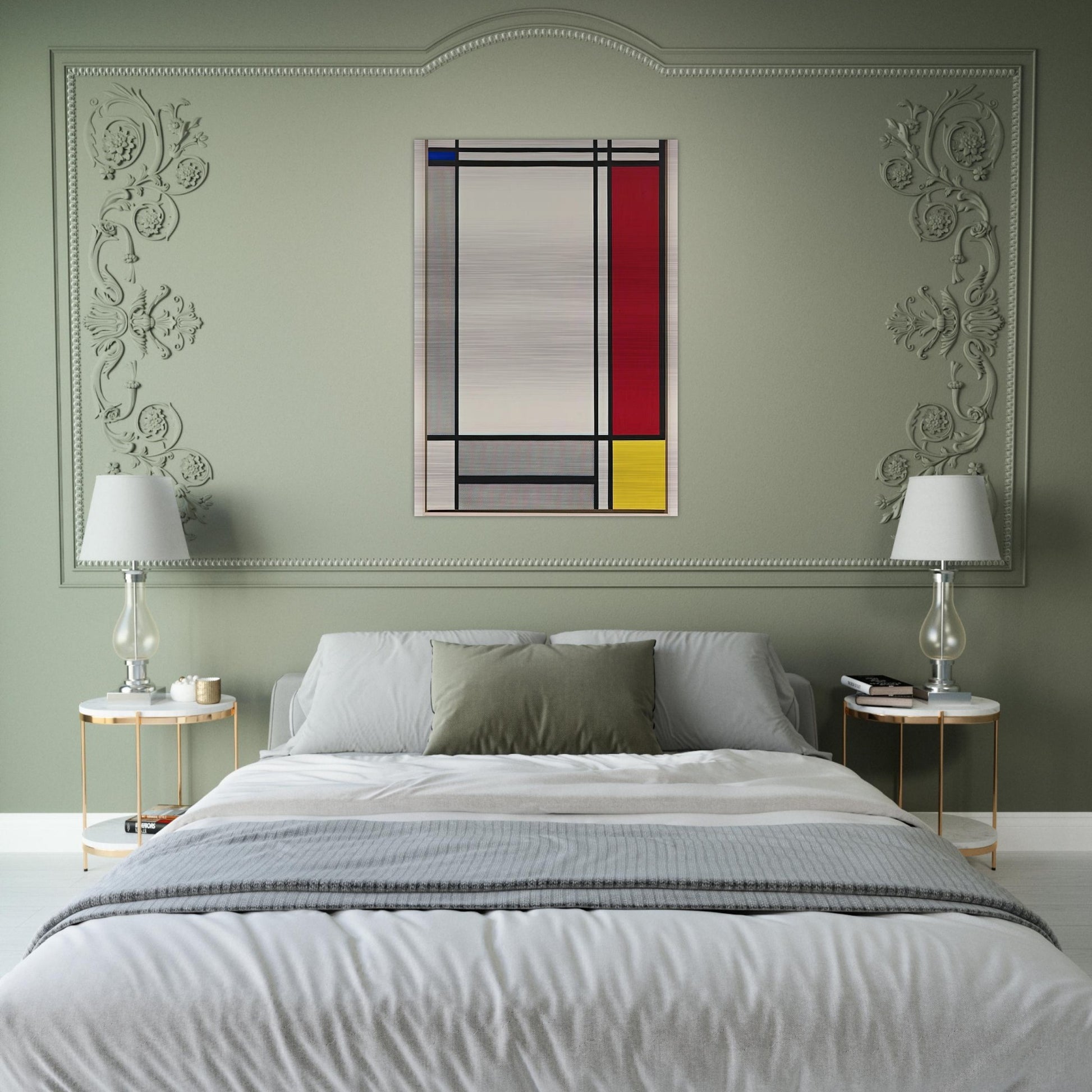 NON OBJECTIVE I 1964 - Roy Lichtenstein Brushed Aluminum Print - 70x100 cm / 28x40 inches | Roy Lichtenstein Aluminum Print | Roy Lichtenstein Prints
