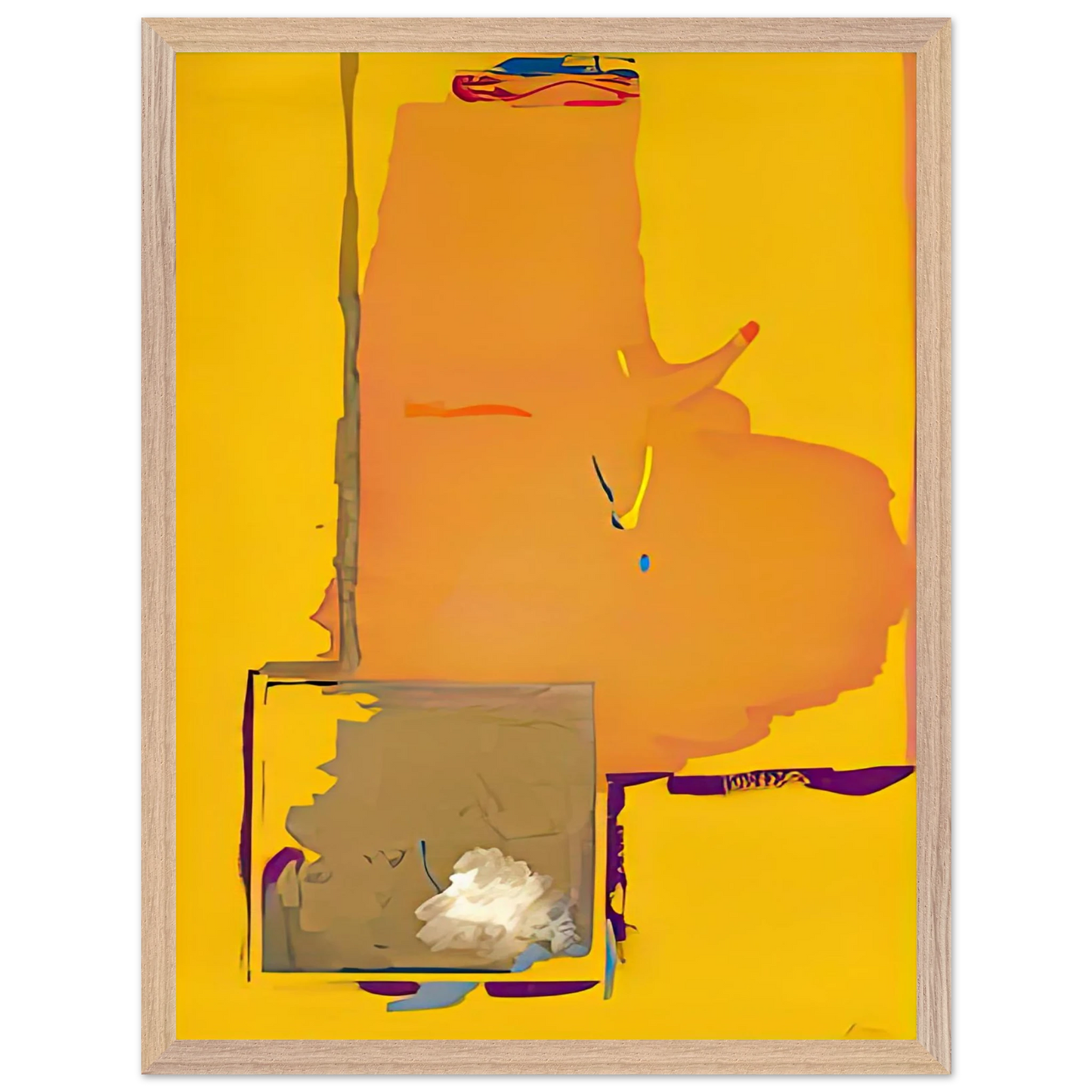 Helen Frankenthaler - Mardi Gras, 1987- Wall Art - 60x80 cm / 24x32 inches - Premium Wooden Framed Poster With Fine Art Paper-canvas - Black frame