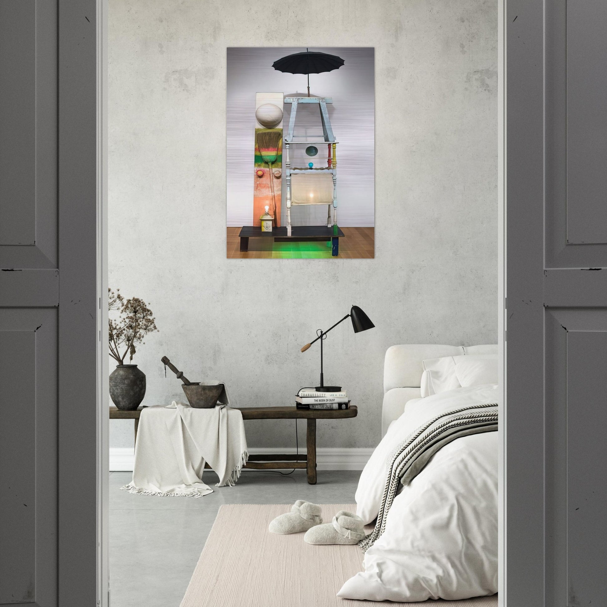 THE TOWER 1957 - Robert Rauschenberg Brushed Aluminum Print - 70x100 cm / 28x40 inches | Robert Rauschenberg Aluminum Print | Robert Rauschenberg Prints