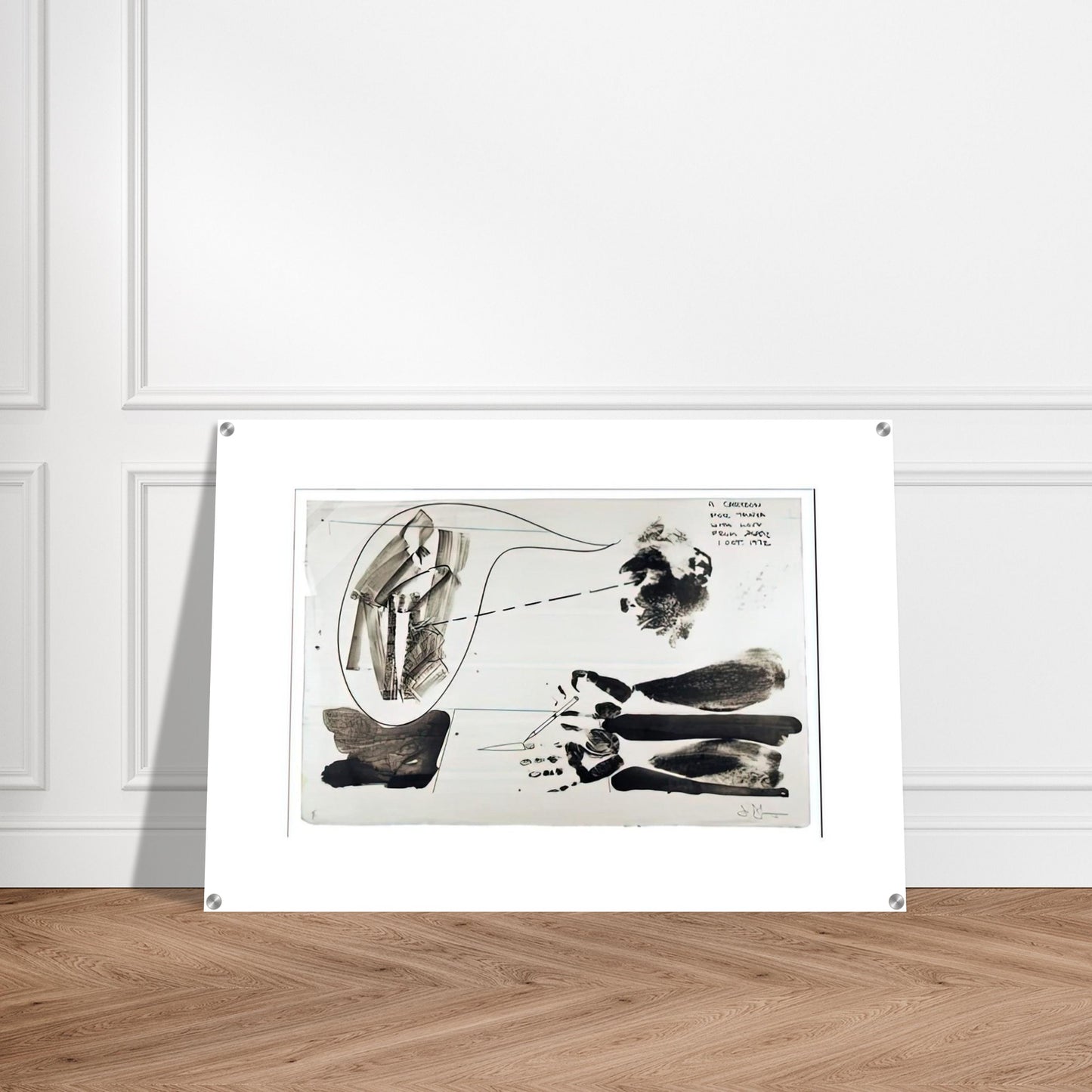 CARTOON FOR TANYA 1972 - Jasper Johns Acrylic Print - 70x100 cm / 28x40″ inches