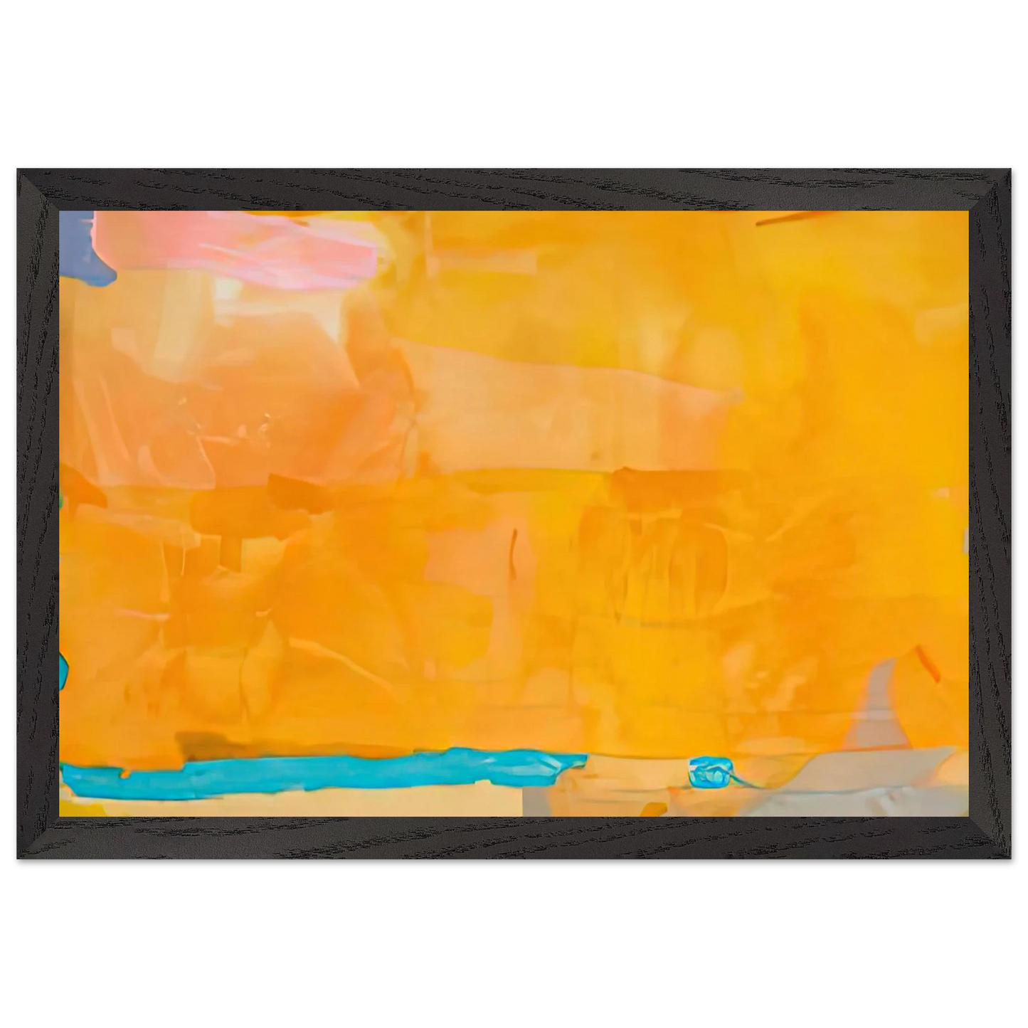 Helen Frankenthaler - Royal Fireworks, 1975- Wall Art - 60x80 cm / 24x32 inches - Premium Wooden Framed Poster With Fine Art Paper-canvas - White frame