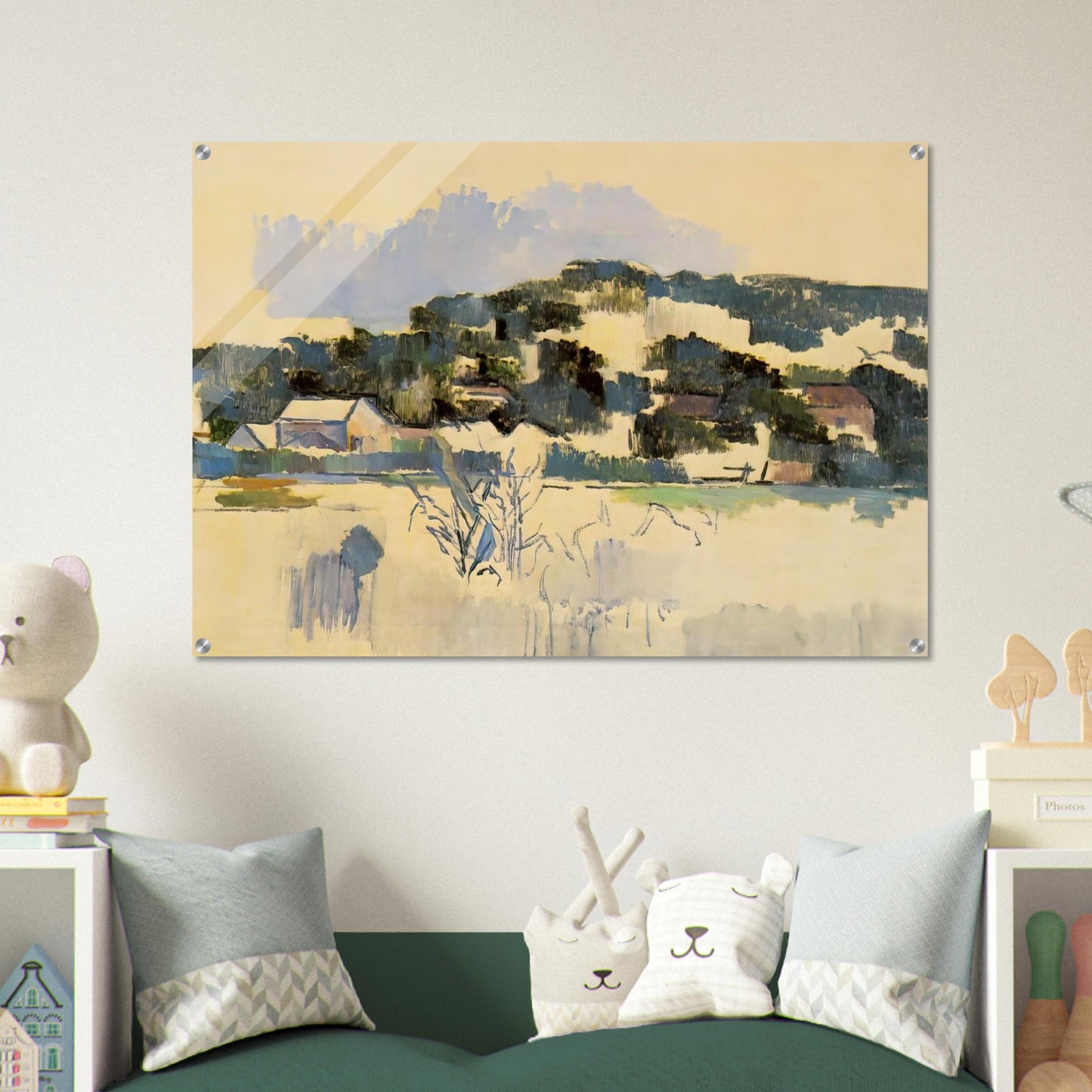 Houses on the Hill - Paul Cézanne Acrylic Print - 70x100 cm / 28x40″ inches