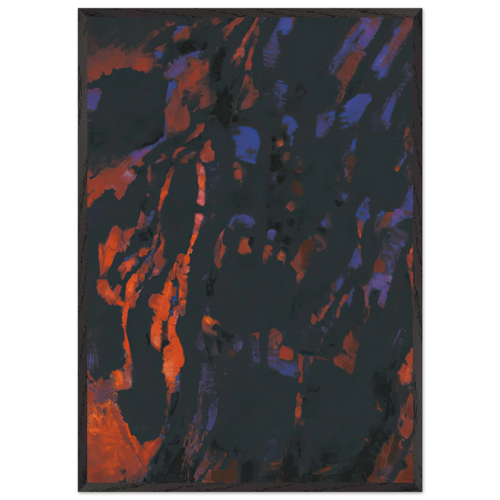 Tumulte - 1961 - Alfred Manessier 70x100 cm / 28x40 inches Framed Art Print – Black Wooden Frame