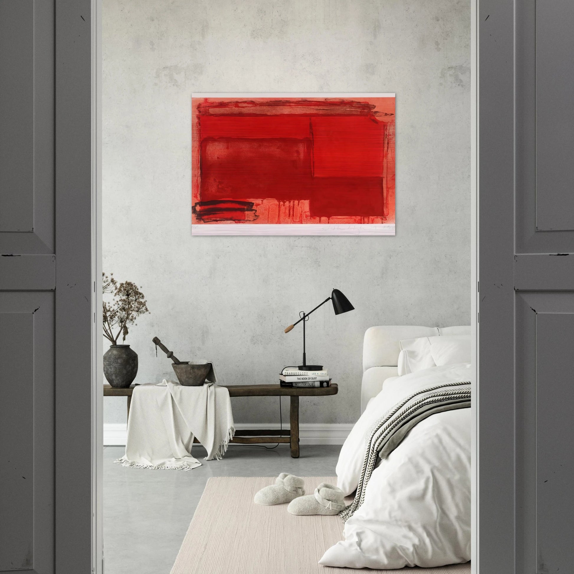 Tembi - 1980 - John Hoyland Brushed Aluminum Print - 70x100 cm / 28x40 inches | John Hoyland Aluminum Print | John Hoyland Prints