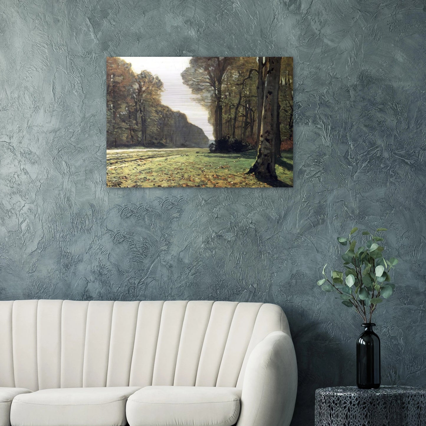 The Pave de Chailly in the Forest - claude monet Brushed Aluminum Print - 70x100 cm / 28x40 inches | claude monet Aluminum Print | claude monet Prints