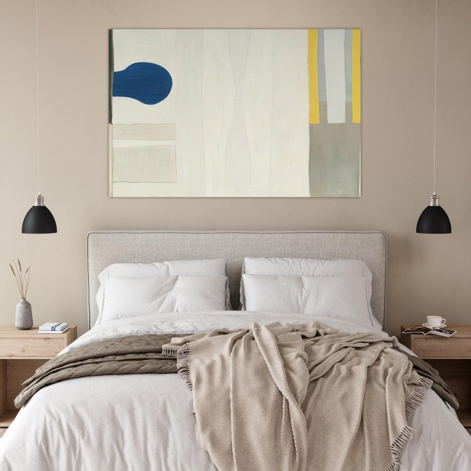 Blue Form on White - 1964 - William Scott Art Prints - 100x150 cm / 40x60″ inches | William Scott Poster | William Scott Prints