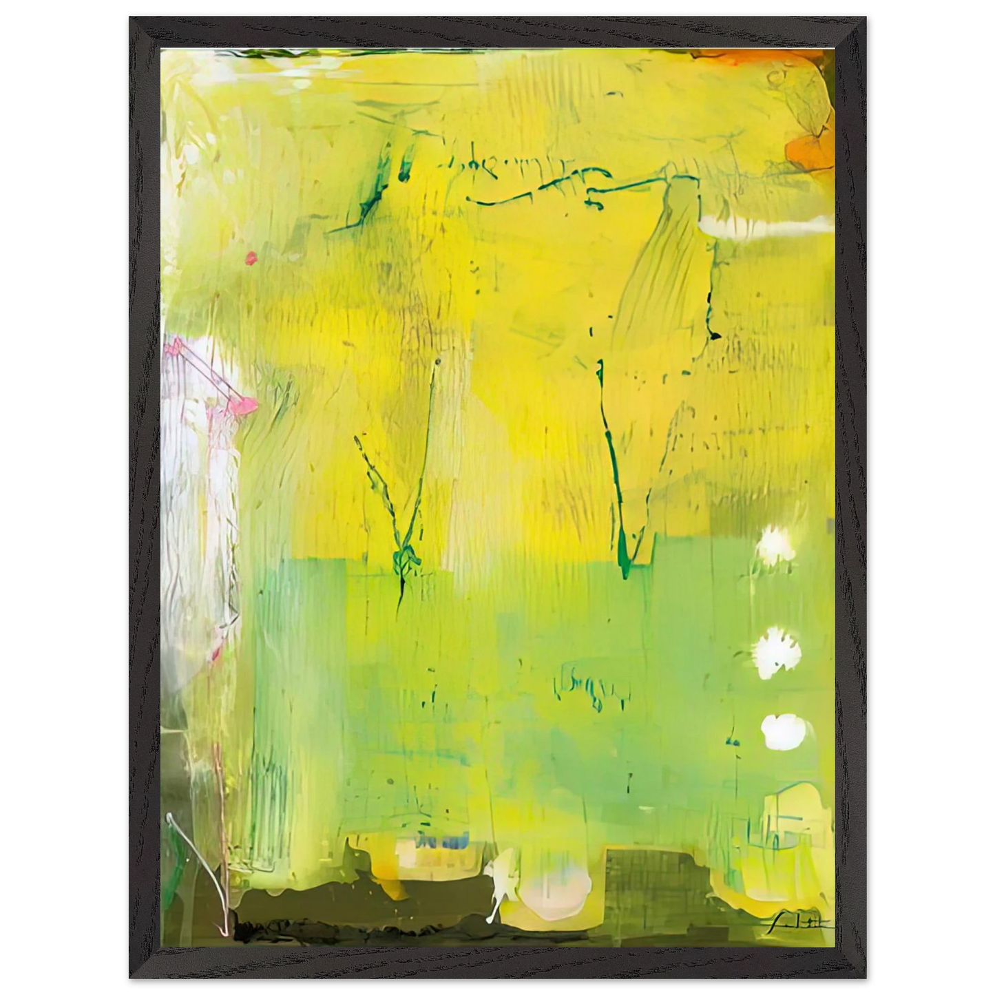Helen Frankenthaler - The RakeÃ¢â‚¬â„¢s Progress, 1991- Wall Art - 21x29.7 cm / 8x12" - Premium Wooden Framed Poster With Fine Art Paper-canvas - White frame