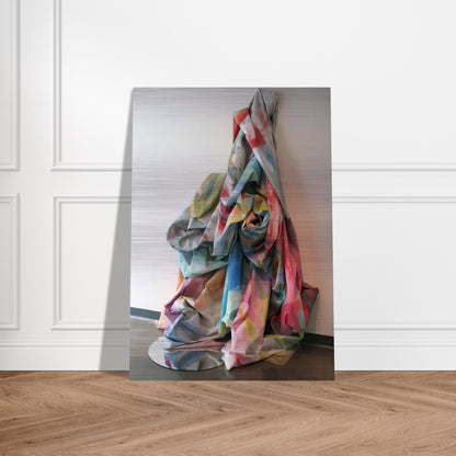 Wall Cascade with Mirror - Sam Gilliam Brushed Aluminum Print - 70x100 cm / 28x40 inches | Sam Gilliam Aluminum Print | Sam Gilliam Prints