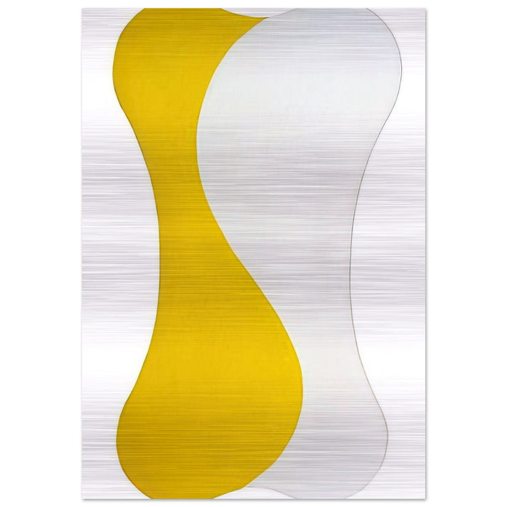 Yellow White [Sun] - 1959 - Leon Polk Smith Brushed Aluminum Print - 70x100 cm / 28x40 inches | Leon Polk Smith Aluminum Print | Leon Polk Smith Prints