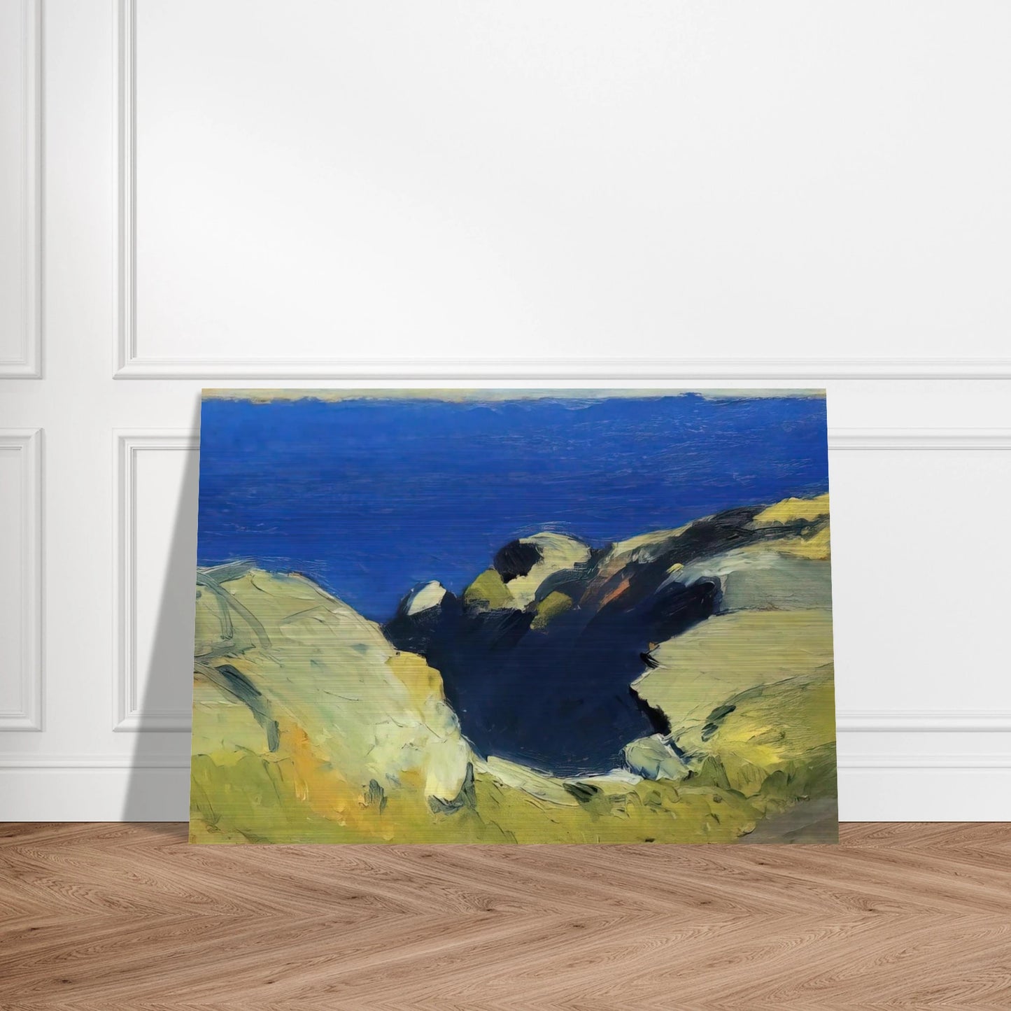 Rocks - Edward Hopper Brushed Aluminum Print - 70x100 cm / 28x40 inches | Edward Hopper Aluminum Print | Edward Hopper Prints