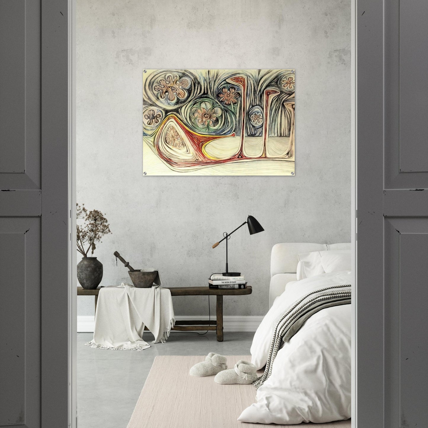 SNAIL S TRACE 1937 - Roberto Matta Acrylic Print - 70x100 cm / 28x40″ inches