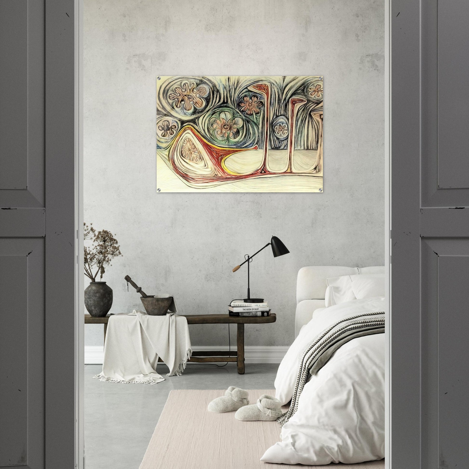 SNAIL S TRACE 1937 - Roberto Matta Acrylic Print - 70x100 cm / 28x40″ inches