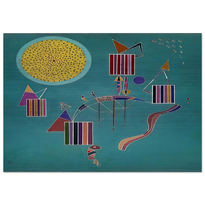 INTIME MESSAGE 1942 - Wassily Kandinsky Brushed Aluminum Print - 70x100 cm / 28x40 inches | Wassily Kandinsky Aluminum Print | Wassily Kandinsky Prints